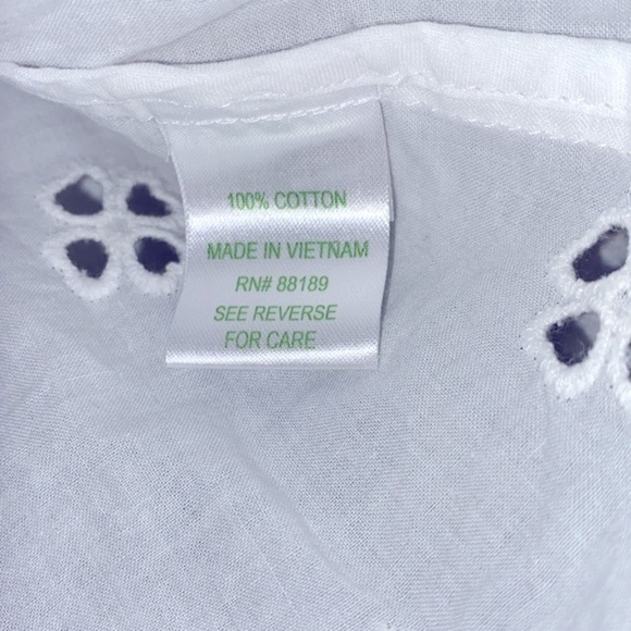 Lilly Pulitzer white eyelet top size small - Picture 3 of 6